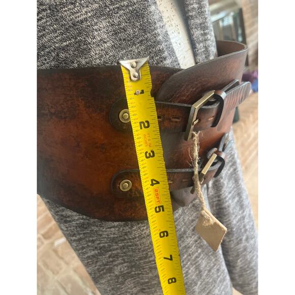 Vibaly Pel Leather boho Steampunk Corset Belt. Renaissance Retail $450 Used once - Picture 3 of 9